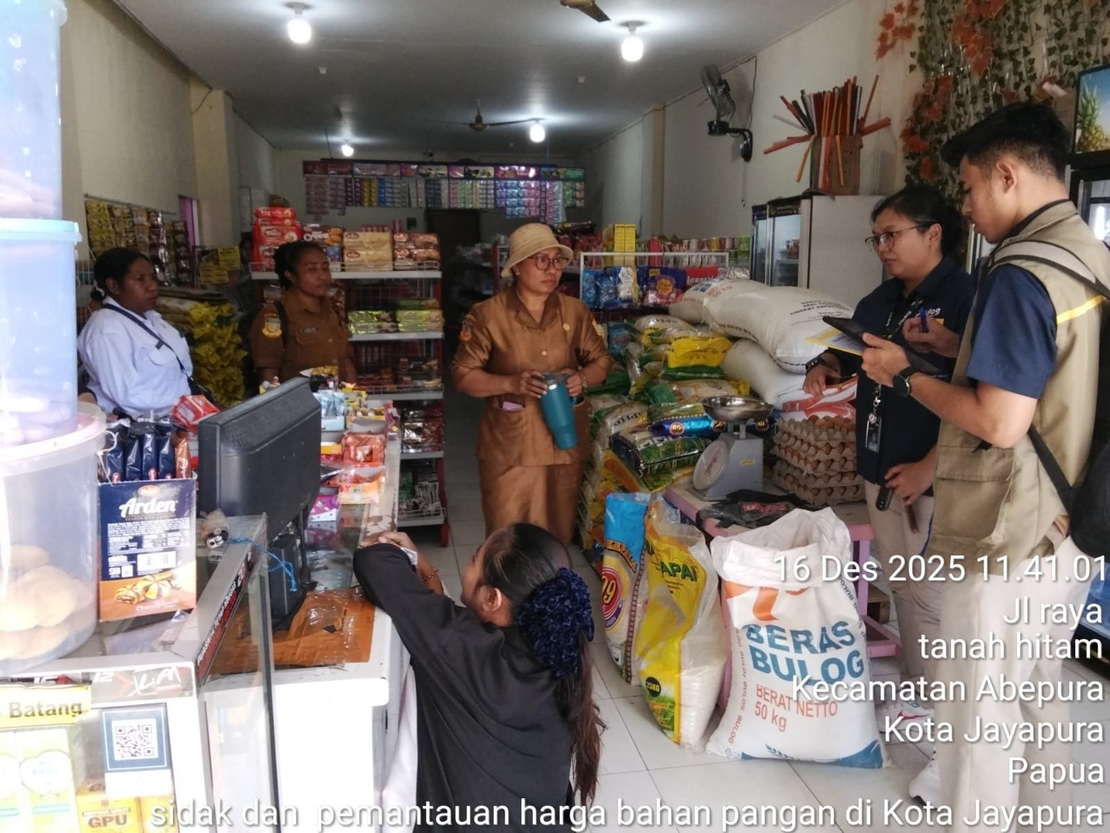 Sidak, Pemantauan Harga Bahan Pangan di Kota Jayapura